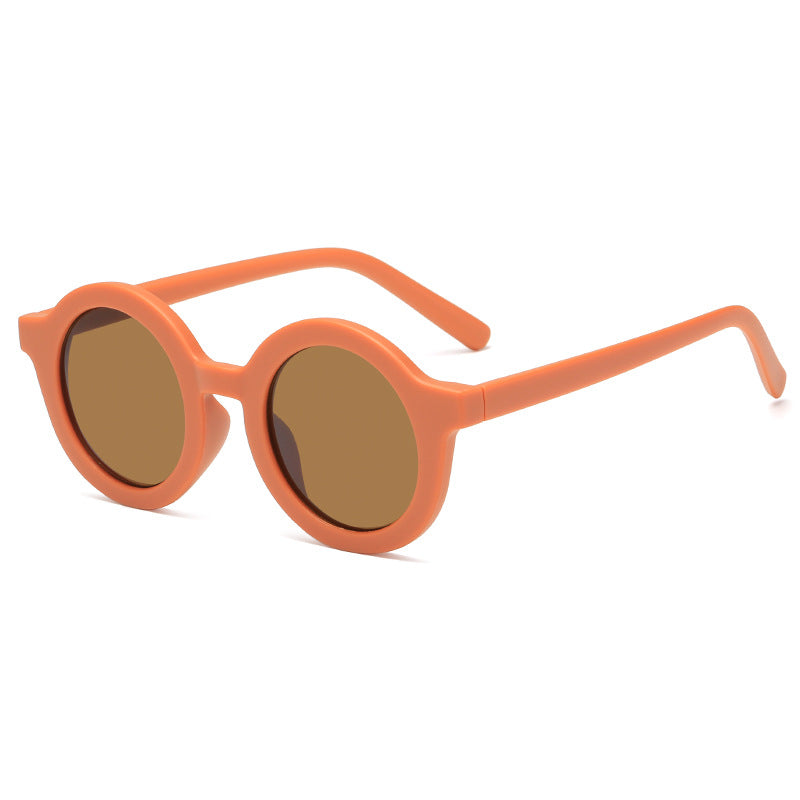 Damen stylische runde Sonnenbrille mit modernem Kunststoffrahmen Brehn