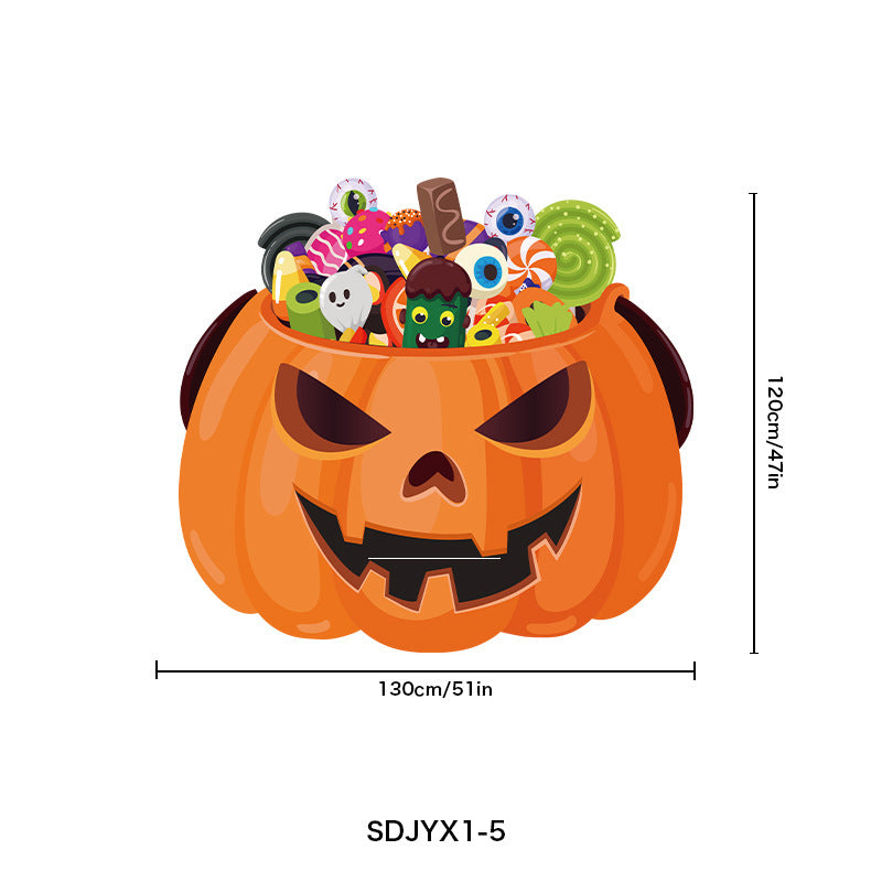 Großer Halloween Wandsticker Vinyl mit tanzenden Skeletten und ablösbarem Selbstklebefilm