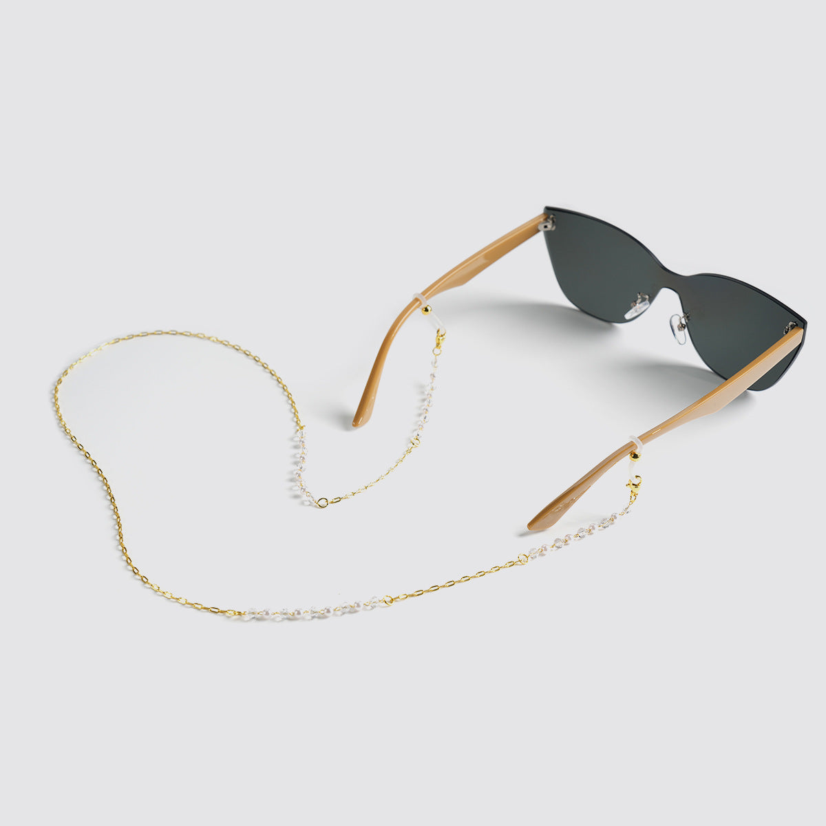 Elegante, perlenverzierte Brillenkette Brehn