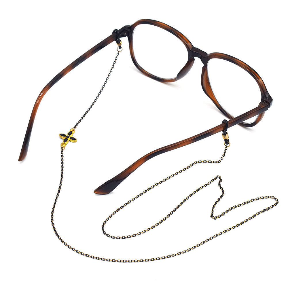 Chice Brillen-Kette mit floralem Detail Brehn
