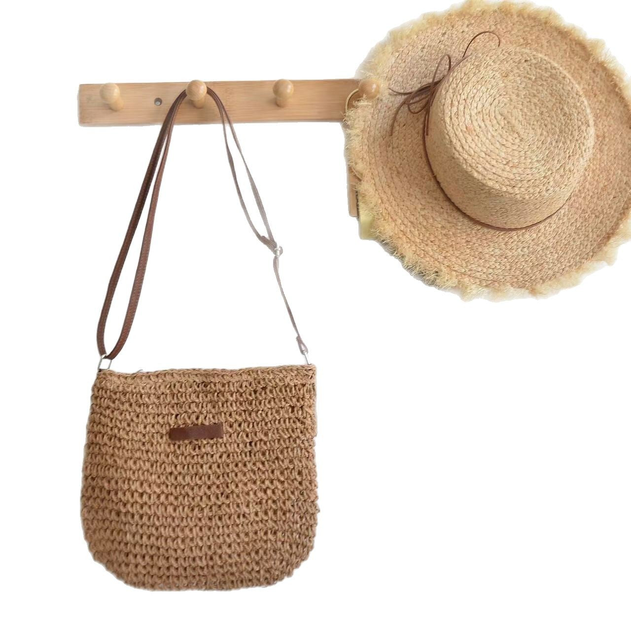 Praktische Handtasche Aus Geflochtenem Naturmaterial Brehn