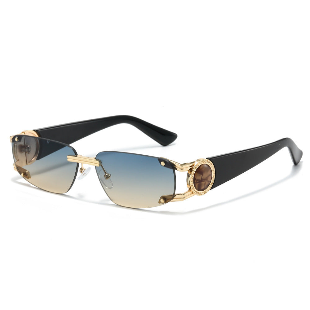Stylische Minimalistische Rechteckige Sonnenbrille Brehn