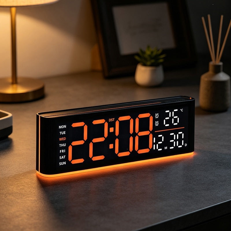 Digitaler Led-Wecker mit Temperatur- und Wochentagsanzeige Brehn
