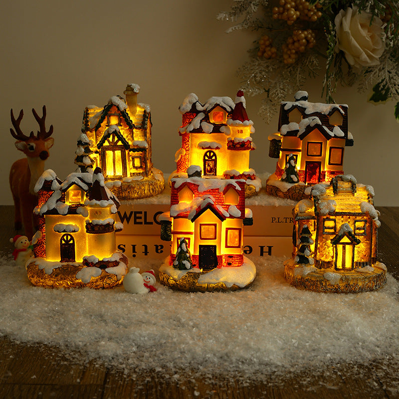 Beleuchtetes Weihnachtsdorf aus Keramik Brehn