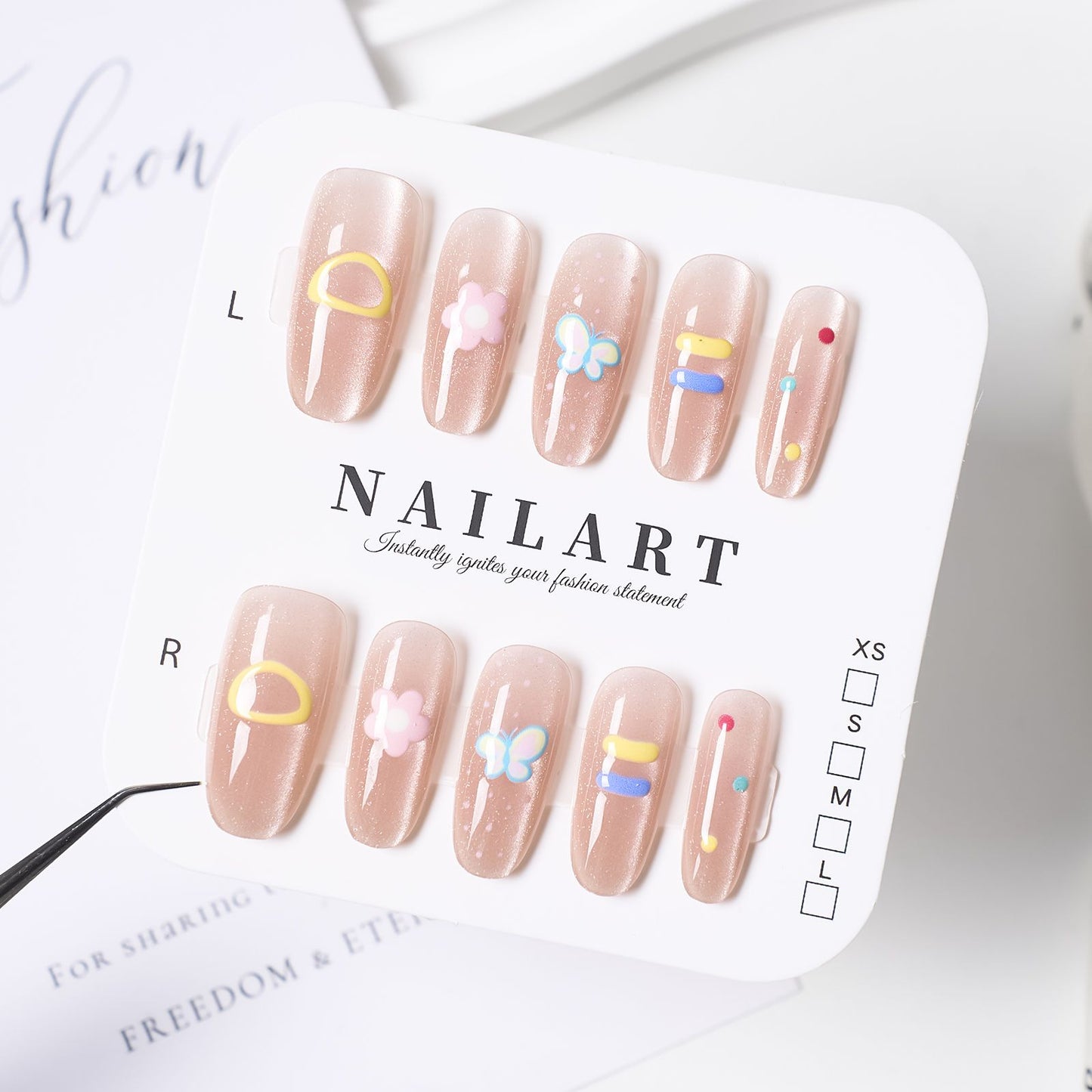 Ombre Leopard Print Press-On Nagelset Brehn
