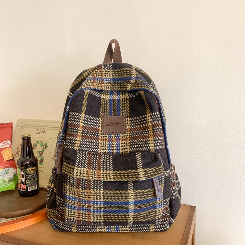 Funktionaler Karomuster-Schulranzen