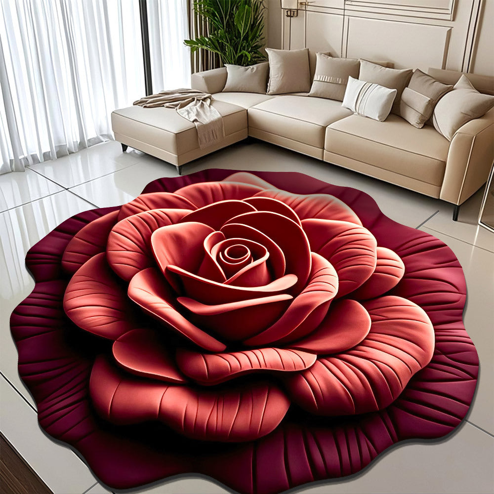 Floral-Themen Plüsch Bereichsteppich