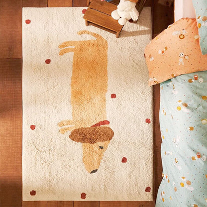 Niedlicher Kaninchen-Themen Decor-Arbeitsbereich Teppich für das Zuhause