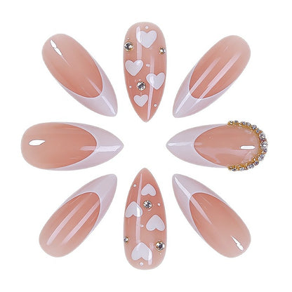 Herz-verzierte Gel-Nagelkunst-Set Brehn