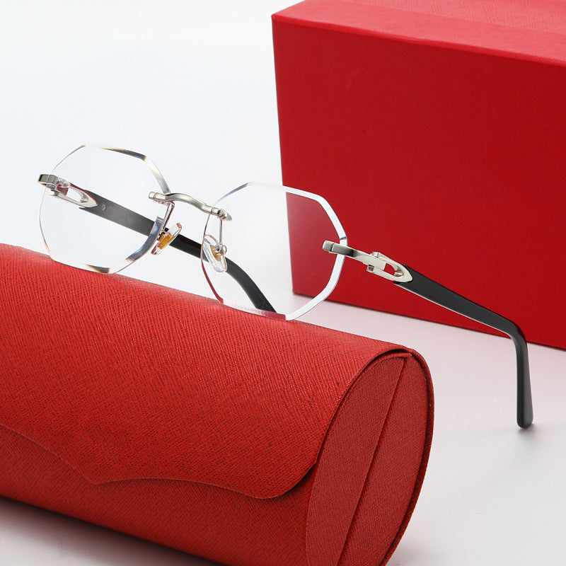 Damen elegante Korrektionsbrille mit modernem achteckigem Rahmen Brehn
