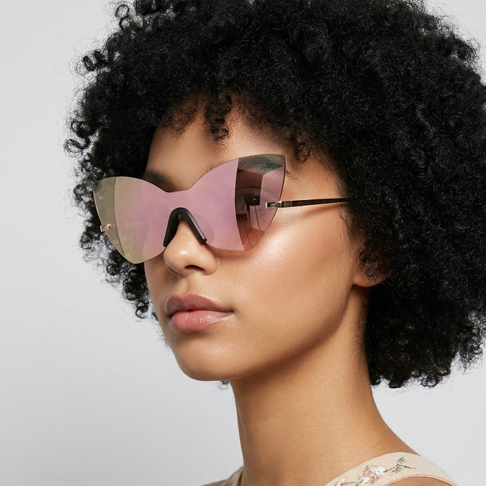 Damen extravagante Cat-Eye Sonnenbrille mit hochwertigem Metallrahmen Brehn