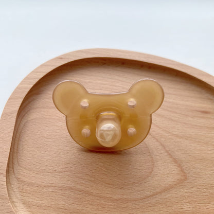 Orthodontische klare Silikon Baby Schnuller mit bärenförmigem Schild