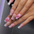 Blumenverzierte Press-On Nagelkunst Brehn