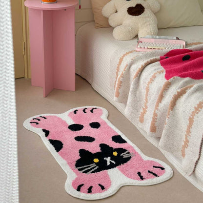 Kinderzimmer-Teppich Bärenform aus weichem Chenille mit rutschfester Unterseite