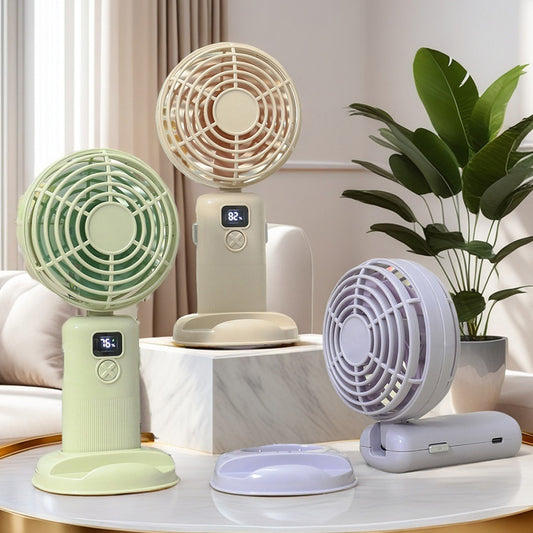 Damen Tragbarer Mini-USB-Ventilator mit LCD-Display Brehn