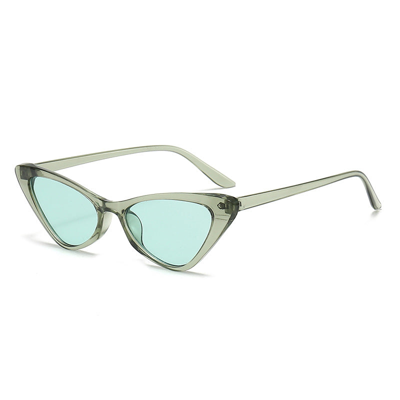 Damen stilvolle Cat-Eye Sonnenbrille mit glänzendem Kunststoffrahmen Brehn