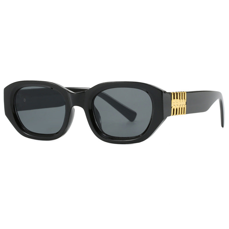 Damen modische Sonnenbrille mit einzigartigem, geometrischem Design und eleganten Akzenten Brehn