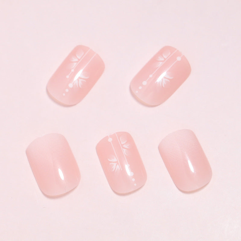 Elegantes Blumendruck-Fingernagel-Set Brehn