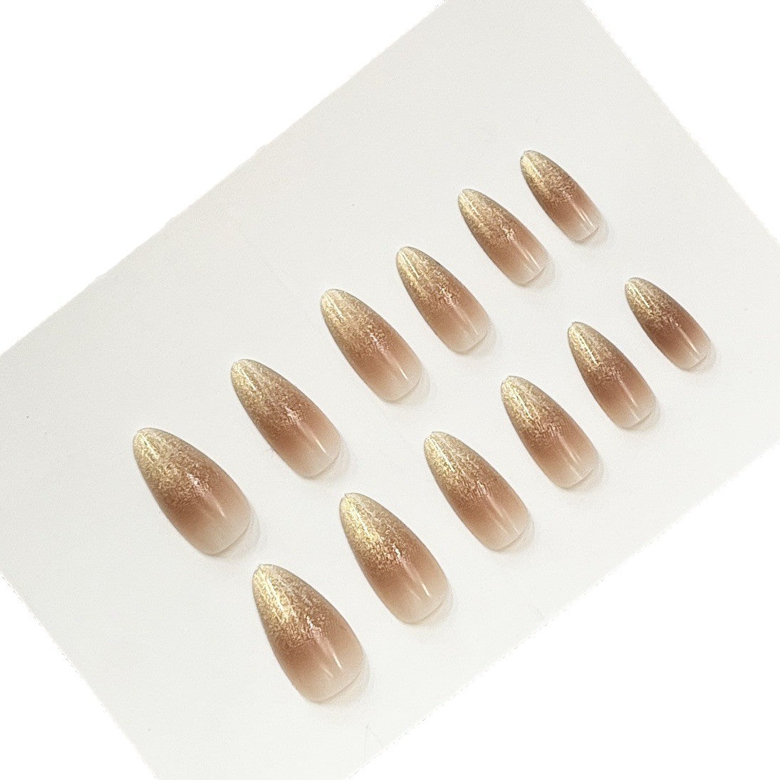 Premium Glitter Ombre Press-On Nails Brehn