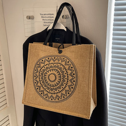 Lässige Jute-Einkaufs-Tasche