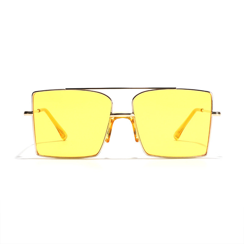 Damen elegante quadratische Sonnenbrille mit modischen Akzenten Brehn
