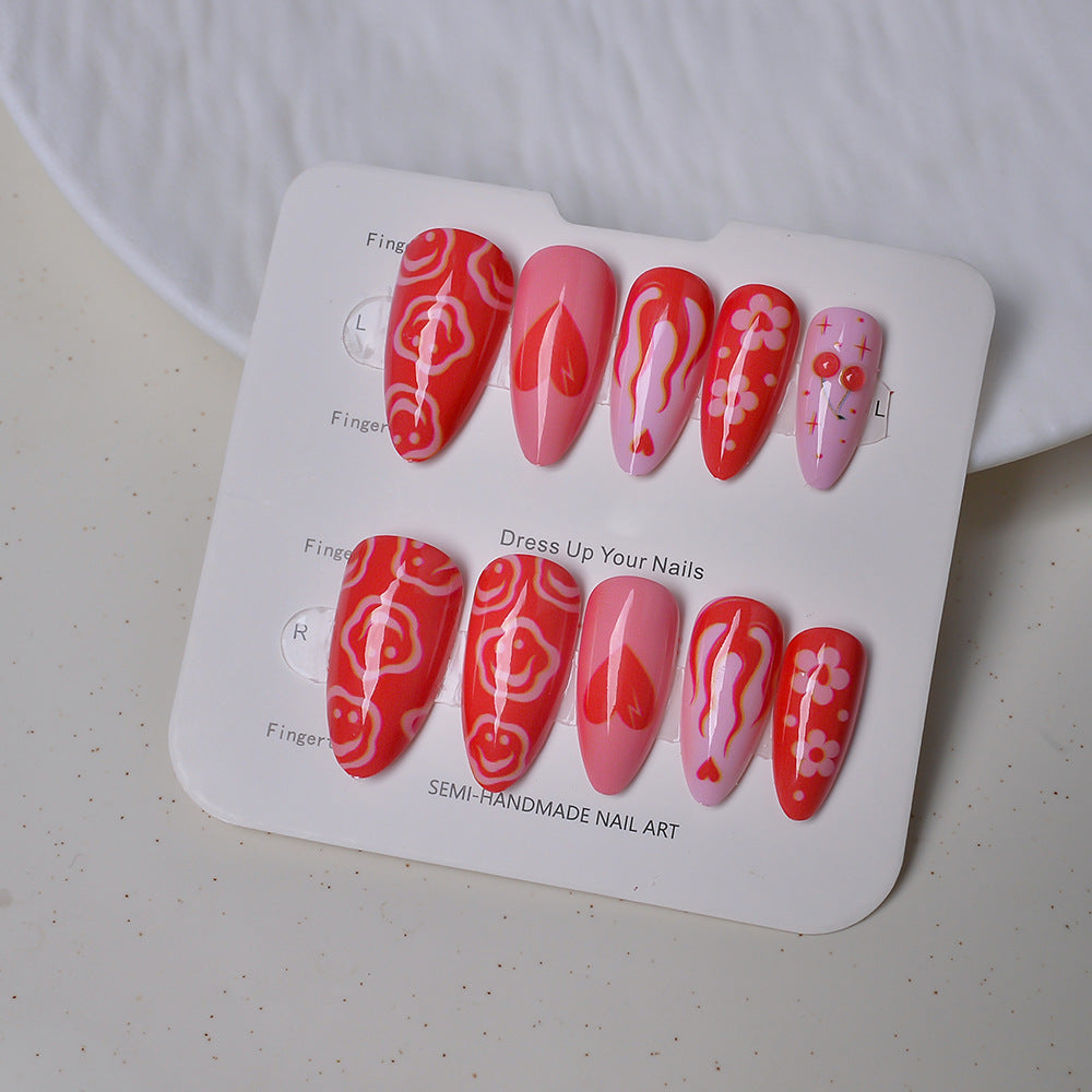 Künstlerisches Press-On Nageldesign-Set Brehn