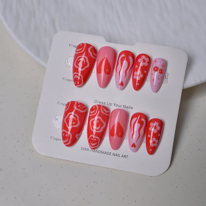 Künstlerisches Press-On Nageldesign-Set Brehn