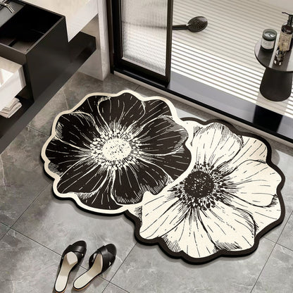 Floral Design Badezimmermatte