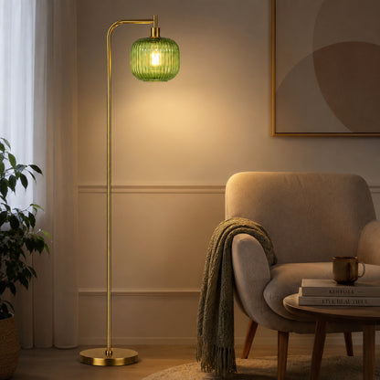 Moderne gebogene Glas-Stehlampe
