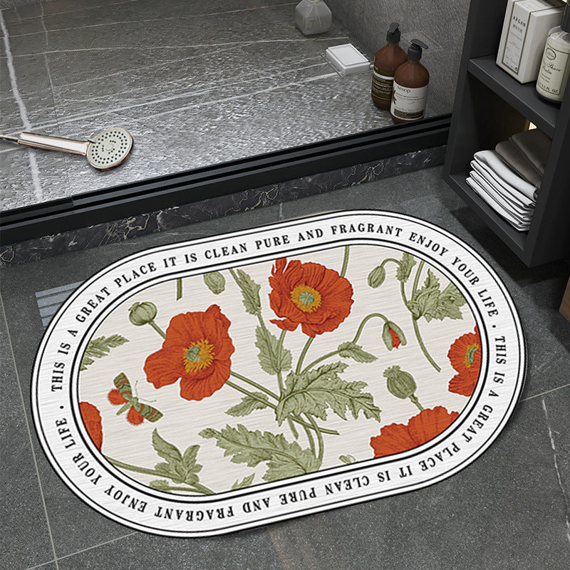 Floral Pattern Badematte Brehn