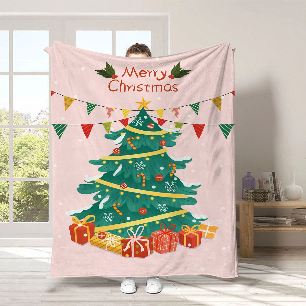 Urlaubsbedingte Fleece-Wurfdecke