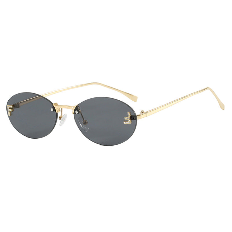 Damen modische Sonnenbrille mit eleganter, verspiegelter Gläserfront und filigranem Metallrahmen Brehn