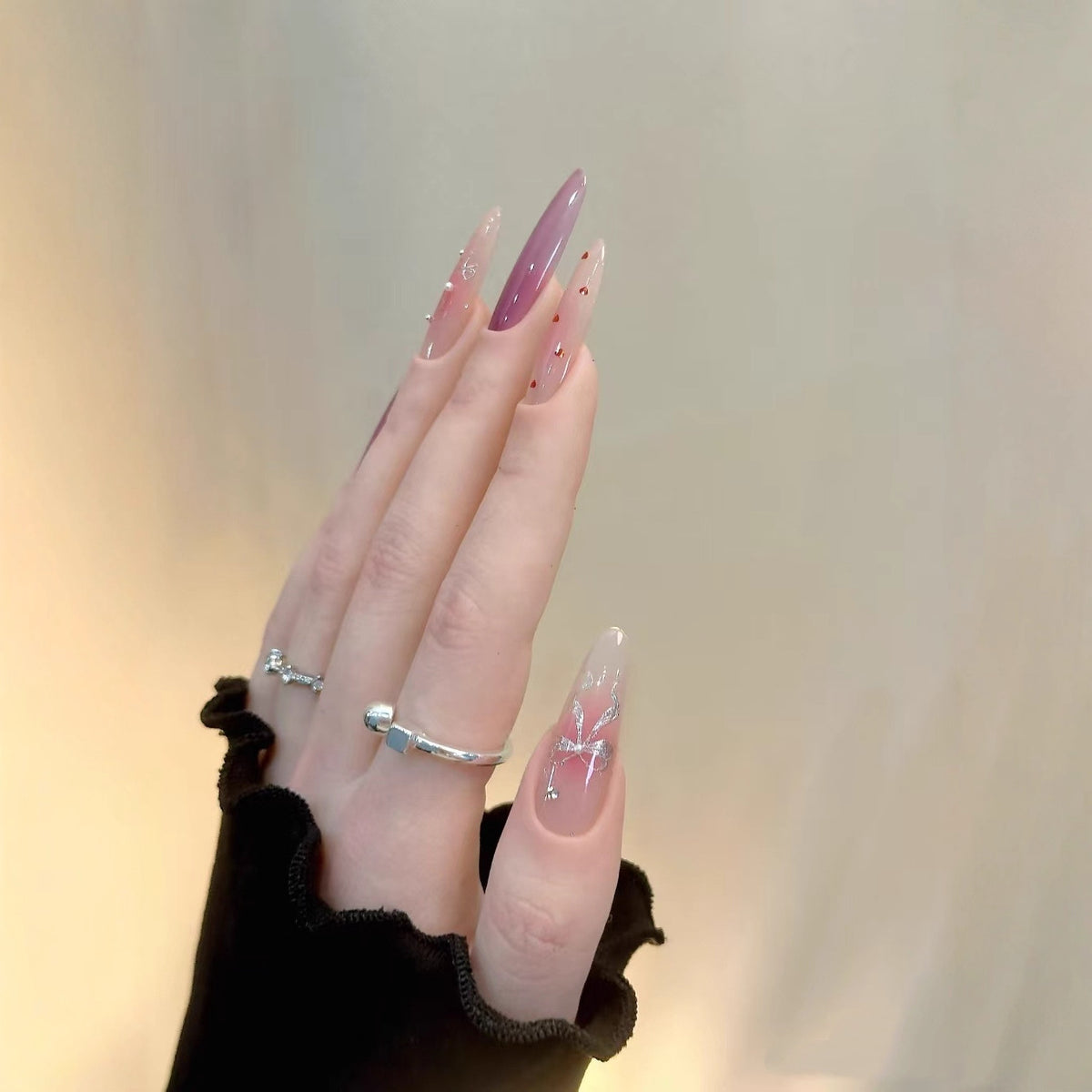Ombre Stiletto Nagelkunst Extensions