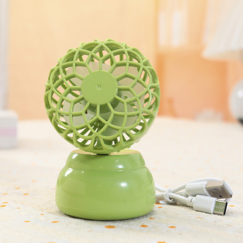 Frauen Tragbarer USB Mini Ventilator im stilvollen Pflanzen Design Brehn