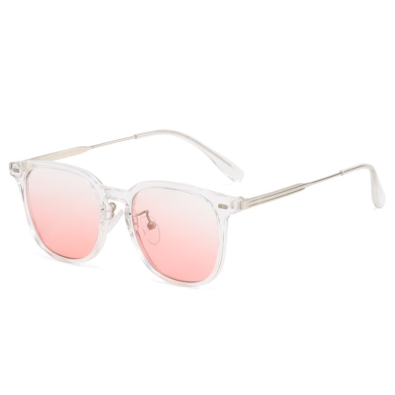 Damen klare rechteckige Brille mit filigranem Metallrahmen Brehn