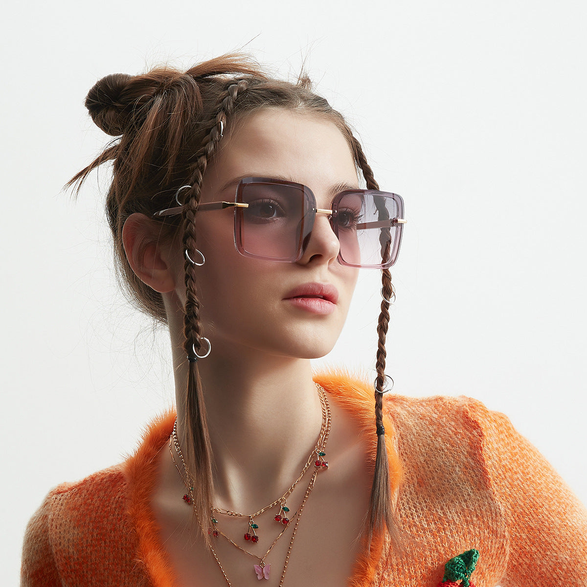 Damen quadratische Sonnenbrille mit elegantem Rahmen und UV-Schutz Brehn