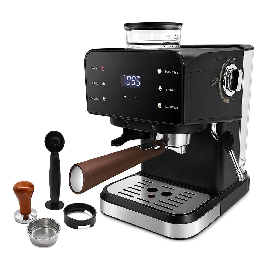Espressomaschine mit Integriertem Mahlwerk und Digitaler Steuerung Brehn