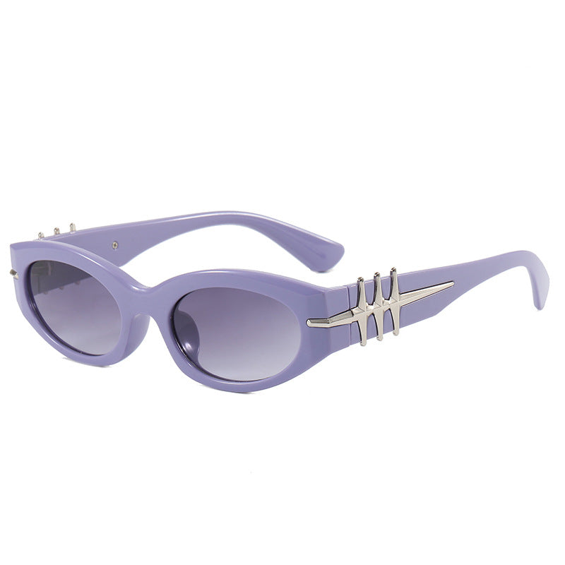 Damen elegante Cat-Eye Sonnenbrille mit modischen Akzenten Brehn