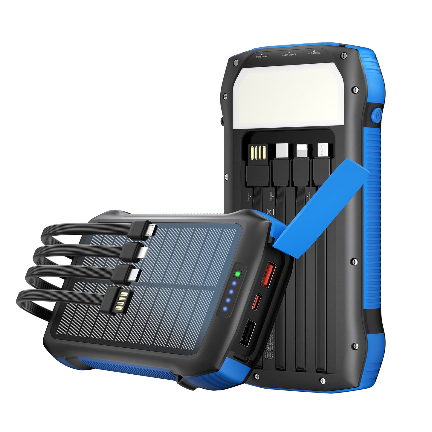 Solar-Powerbank mit Multifunktionalität und Schnellladefunktion Brehn