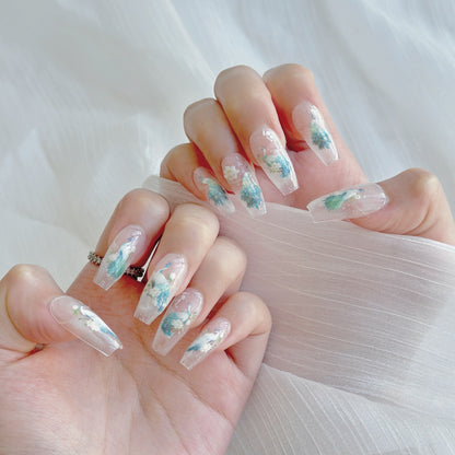 Dekoratives Floral Press-On Nagelkunstset  1791774223