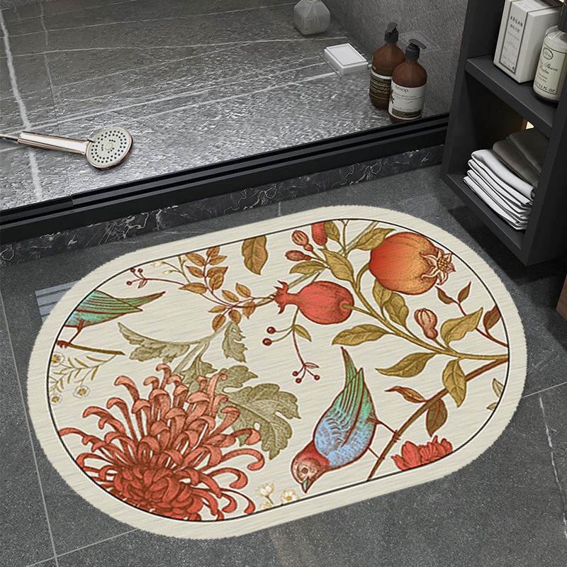 Floral Pattern Badematte Brehn