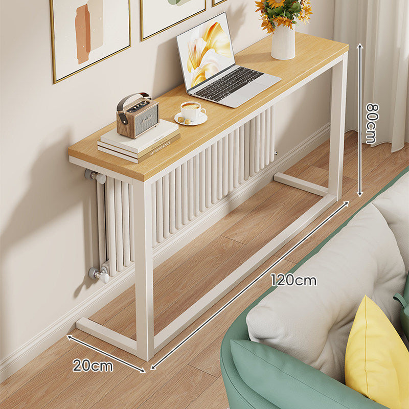 Schlanke Metallkonsole mit Holzoberfläche für Sofa-Rücken und Flur