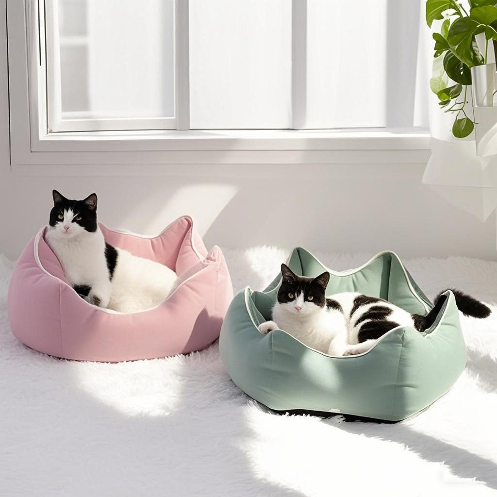 Gemütliches blumenförmiges Hundebett