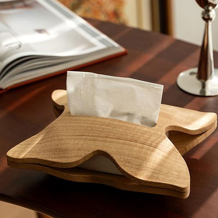 Künstlerischer Holzboxhalter für Taschentücher