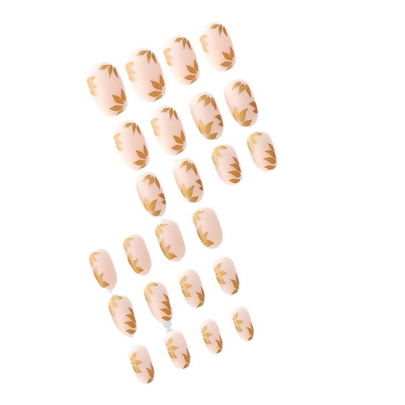 Elegante Goldblatt Nail Art Brehn