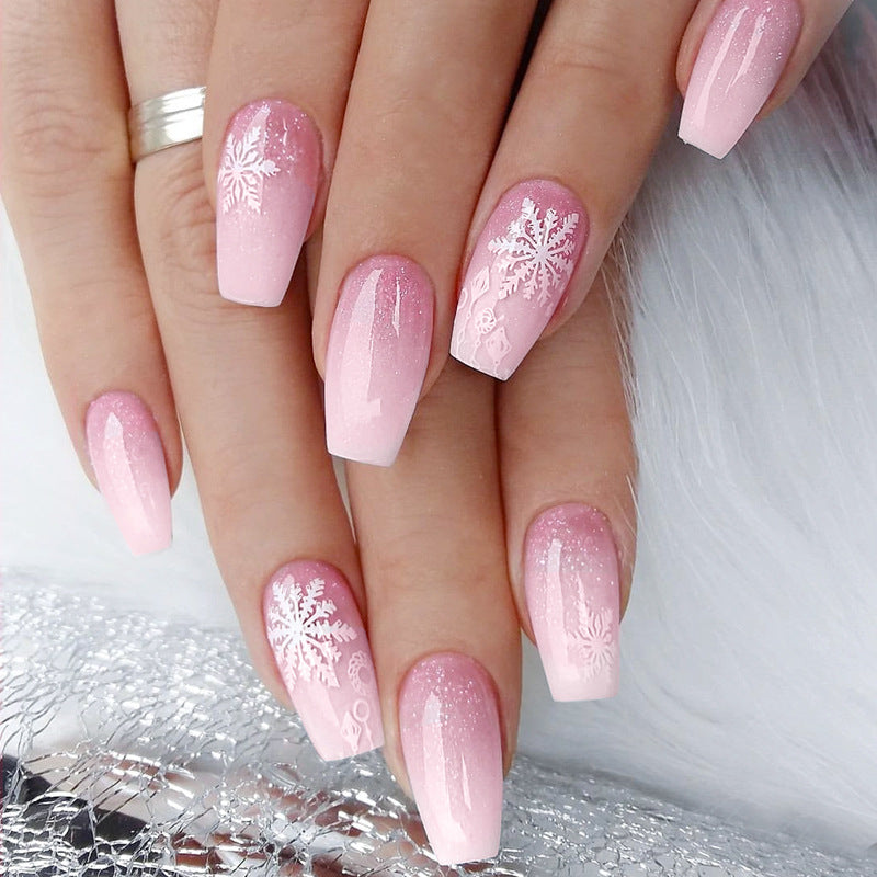 Dekorativer Press-On Nagelkunst Set mit einzigartigen floralen Mustern Brehn