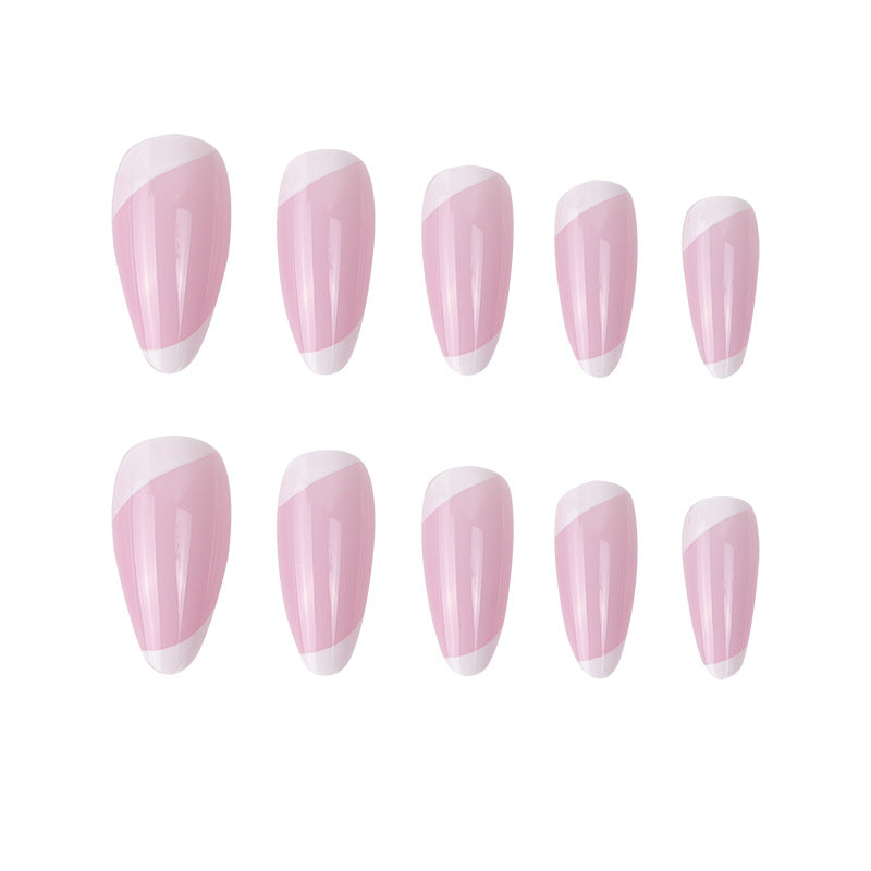 Elegante Stiletto Press-On-Nägel mit French Tip Design Brehn
