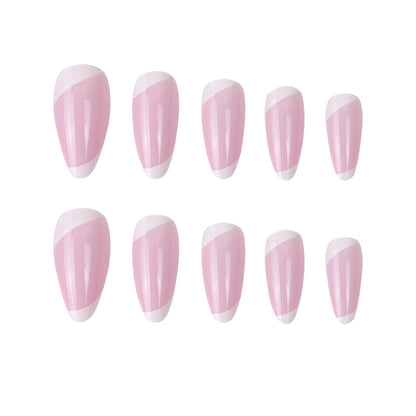 Elegante Stiletto Press-On-Nägel mit French Tip Design Brehn