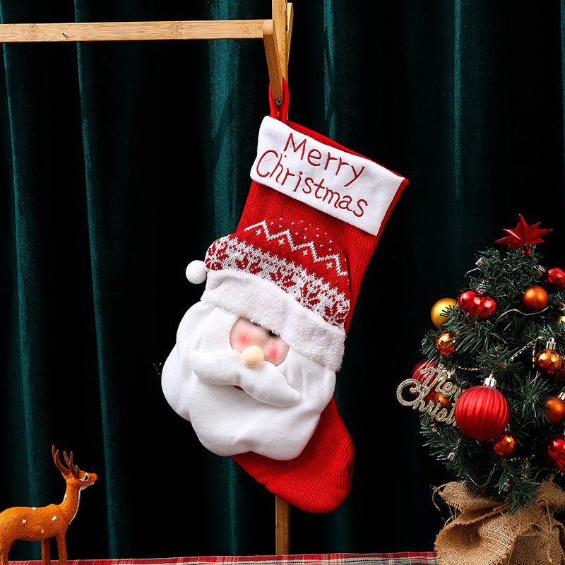 Weihnachtsstrumpf mit Schneemann-Motiv Brehn