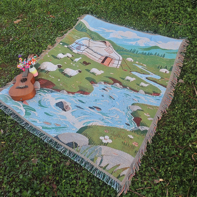 Gemütliche Landschafts-themed Wurfdecke